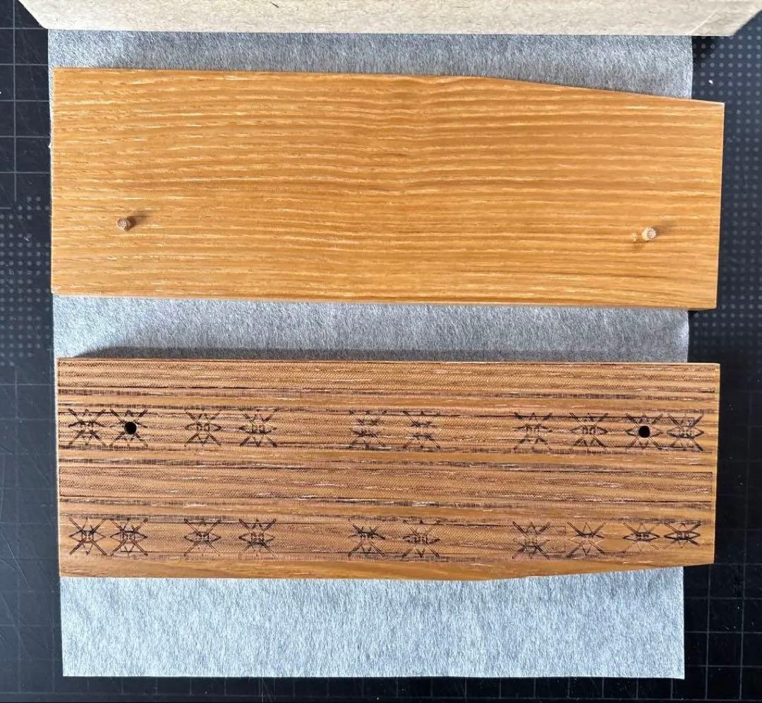 旭川駅開業記念 木製オブジェ180mm x 60mm レール文鎮付き