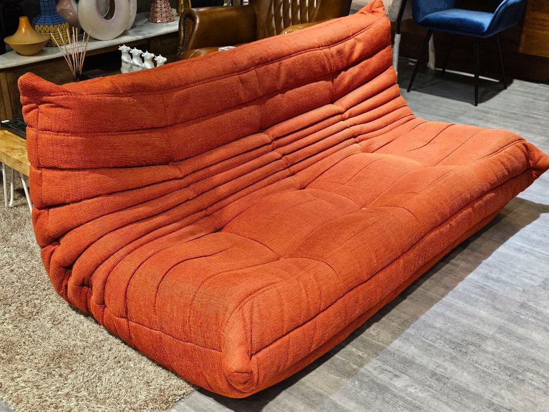 展示品 リーンロゼ トーゴ ligne roset togo3Pソファ オレンジ - メルカリ