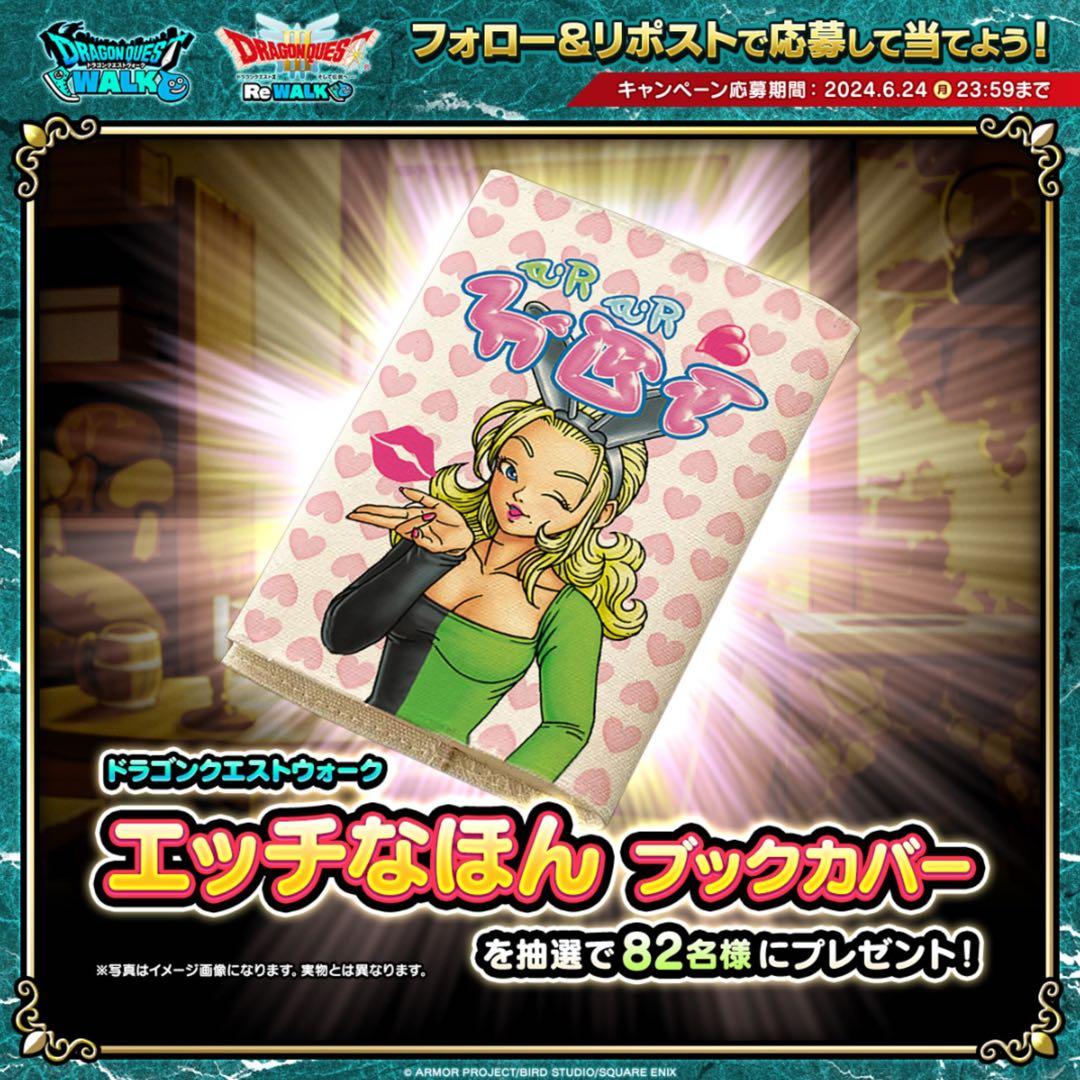 ドラゴンクエスト ウォーク エッチなほん ブックカバー 当選通知書付き