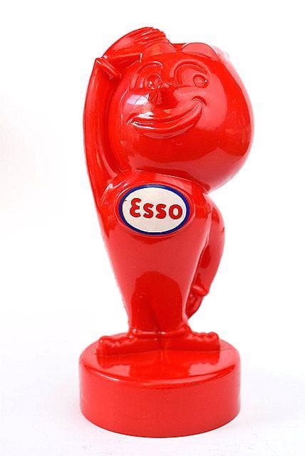 レア！ 1950’s ESSO エッソ オイルドロップ ビンテージ 貯金箱 赤色 ESSO BOY（エッソボーイ）ヴィンテージ・コインバンク 1950s 「レッド