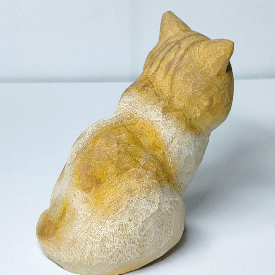 波間 namima 木彫りネコ 8cm