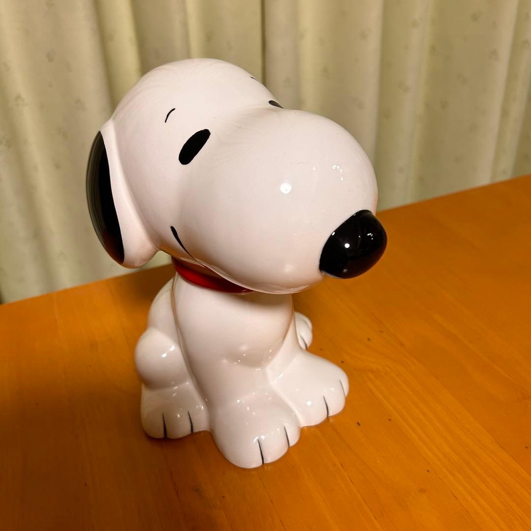 SNOOPY スヌーピー 陶器 貯金箱 フィギュア 高さ約21cm 中古 - メルカリ