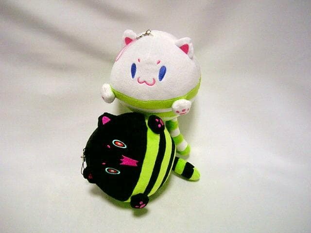 ◇2点 SDVX TAMA猫 白 黒 ぬいぐるみ セット サウンドボルテックス