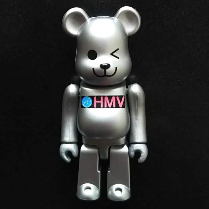 ☆極上シルバー☆『HMV』ベアブリック1st☆キューブリック☆ソフビ