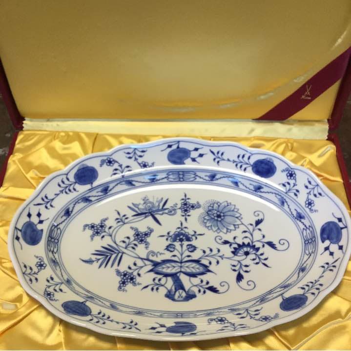 マイセンブルーオニオン オーバルプラター 35×26cm マイセン（Meissen） ブルーオニオン 800101／00308 オーバルプラター