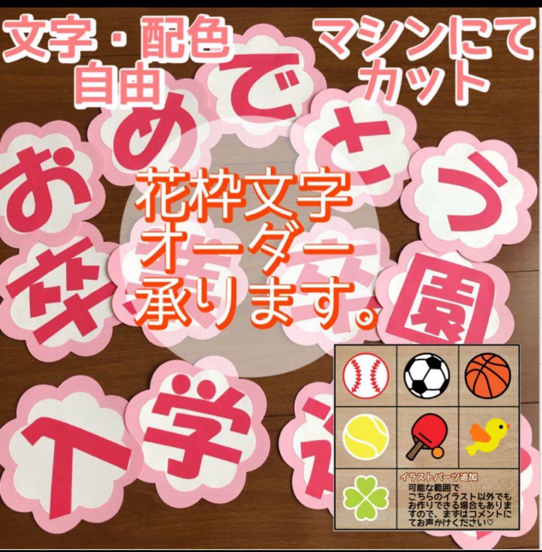 購入前メッセージ必須】花枠文字オーダー／仮の価格ページ／壁面飾り