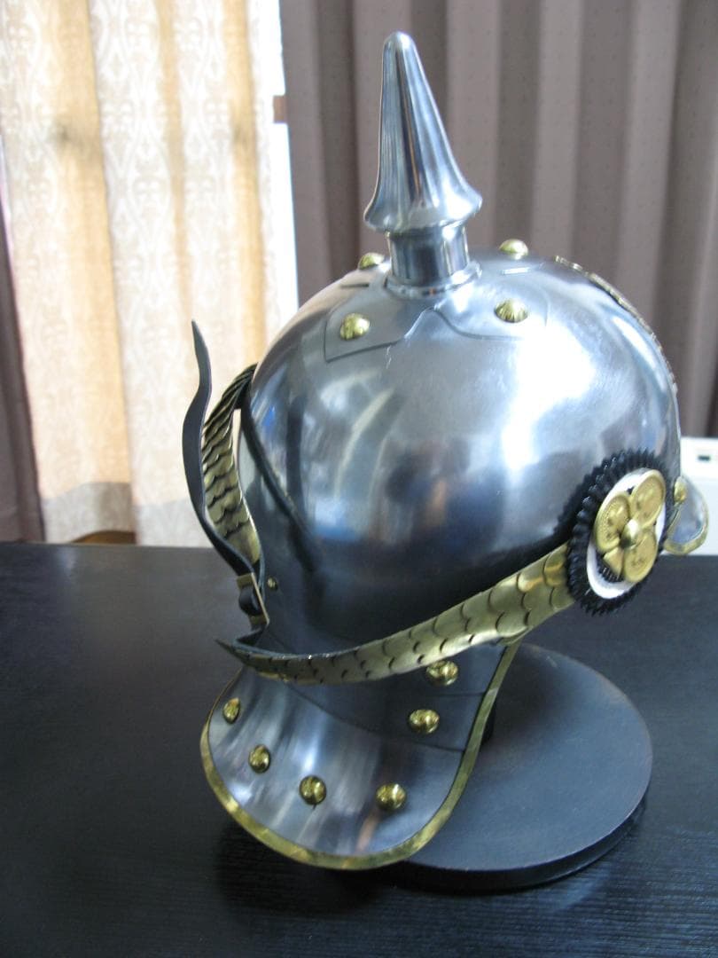 ピッケルハウベ ドイツ帝国 ヘルメット 金属製レプリカ ドイツ軍 第一
