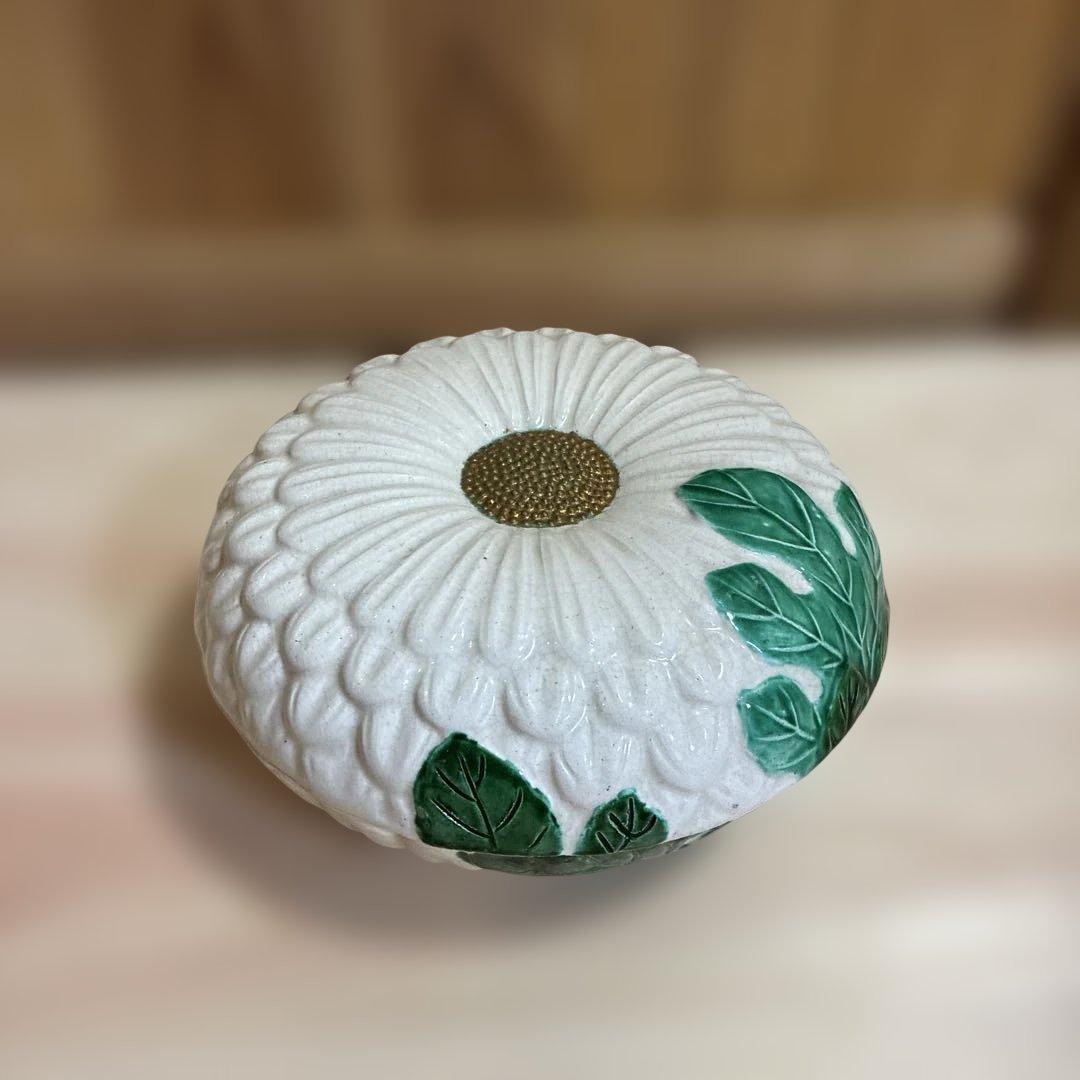 茶道具　菓子鉢　吉向松月　骨董　乾山　魯山人　茶器 茶道具 菓子器 菓子鉢 模乾山大根 佐久間勝山作 松古窯 茶道 : 茶道具