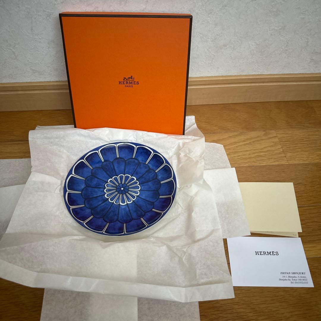HERMES　エルメス　ブルーダイユール プレート エルメス Hermes ブルーダイユール デザートプレート 21.5cm HE030007P