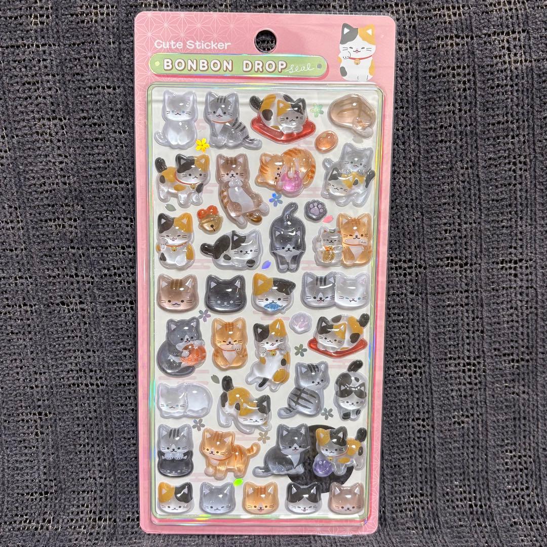 国内正規品】ボンボンドロップシール 和柄 ねこ - メルカリ