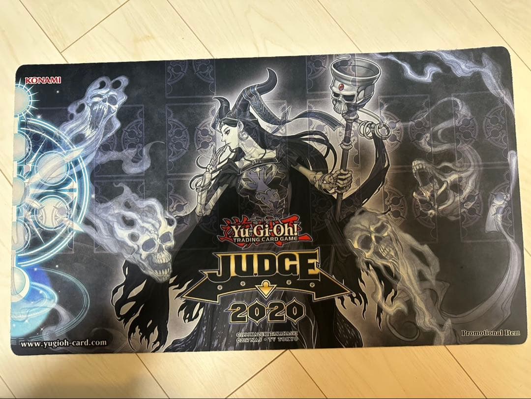 死の王 ヘル JUDGE 2020 プレイマット、デッキケース、スリーブ セット 遊戯王 公式 JUDGE 2020 死の王ヘル プレイマット 開封済み傷あり