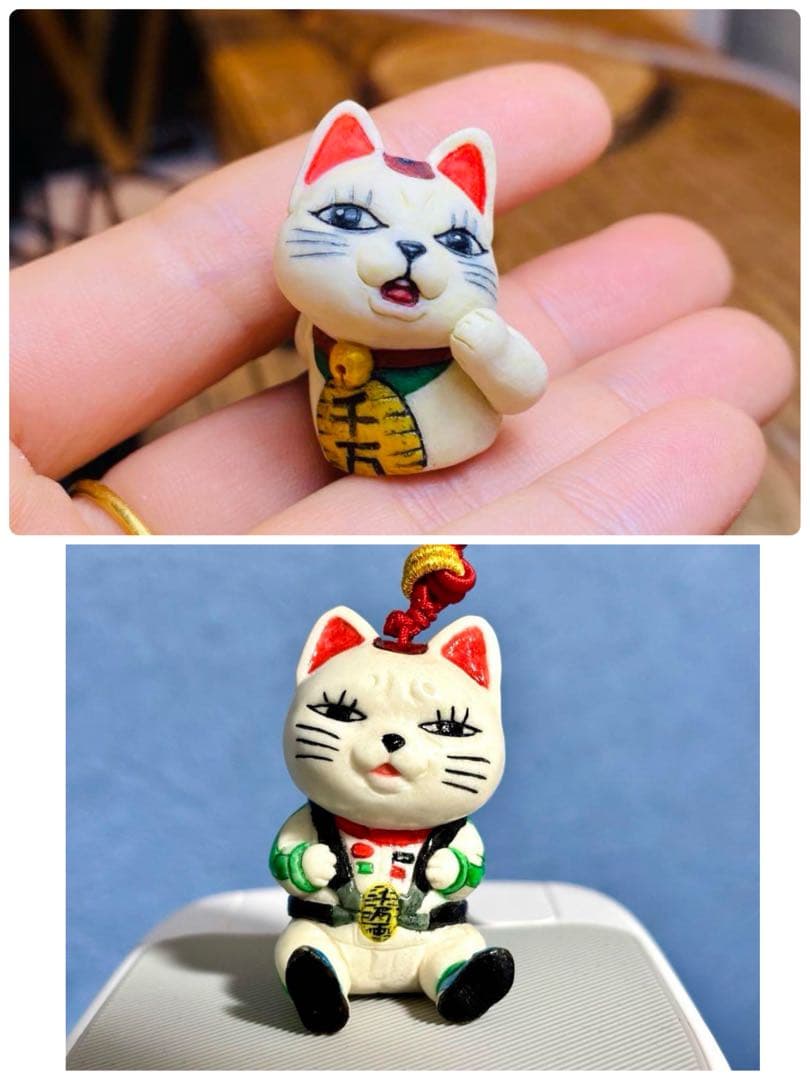 ダンダダンターボババア招き猫根付ストラップ