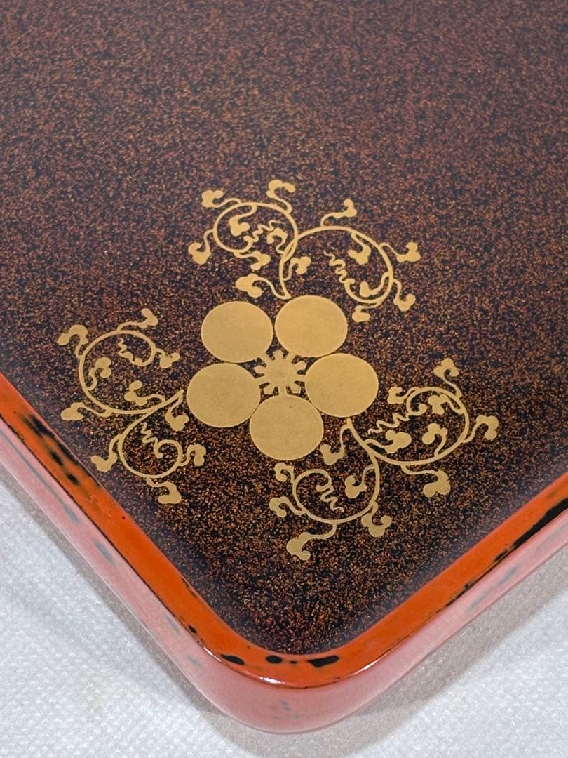 根来塗 内梨地蒔絵付 懐石膳五客 美品 茶道具 懐石道具 送料