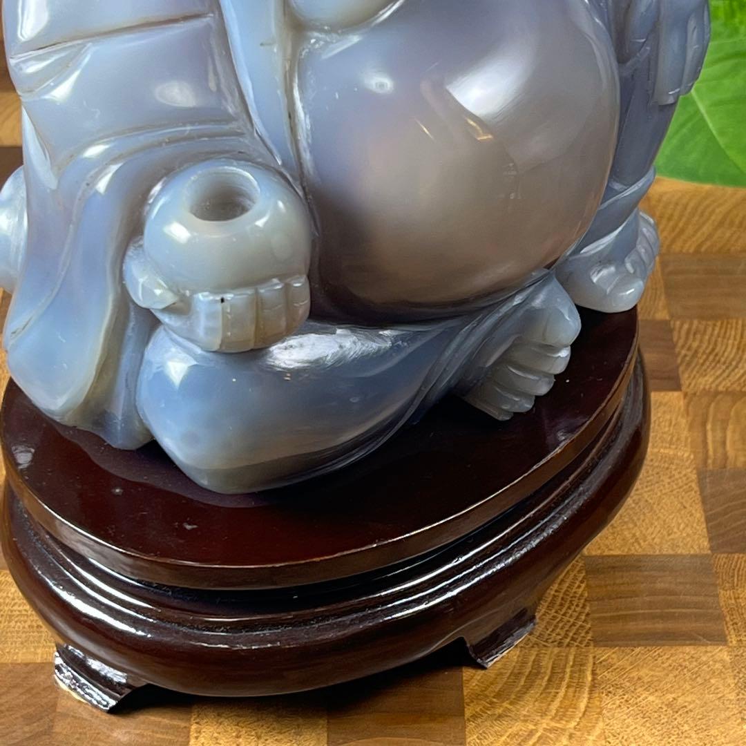 特大】本瑪瑙水胆布袋像 台付高さ23cm - メルカリ
