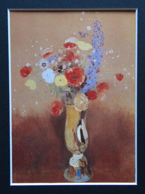 オディロン・ルドン、「首長の花瓶の野の花」、希少な画集画、 新品