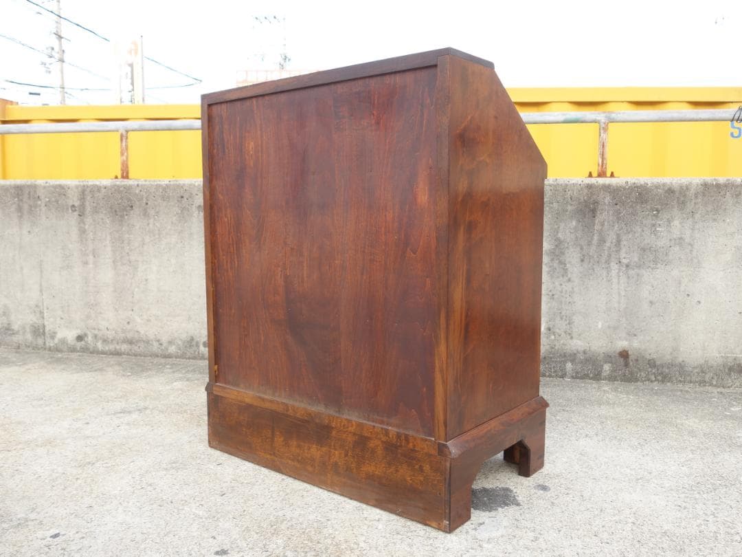中古】K▽松本民芸家具 66型 高山式 ライティングビューロー (38524