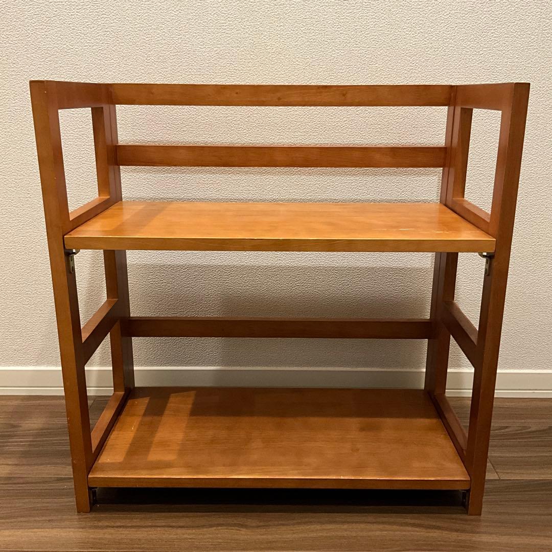 【本棚】折り畳み式　木製ラック　600×300×610（mm） xu374-01.jpg
