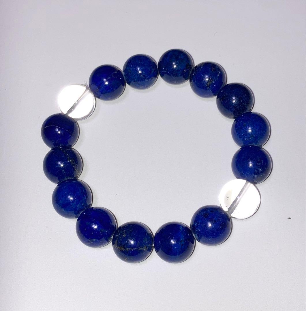天然石　ラピスラズリと水晶のブレスレット ラピスラズリと水晶のブレスレット | amuletjewel