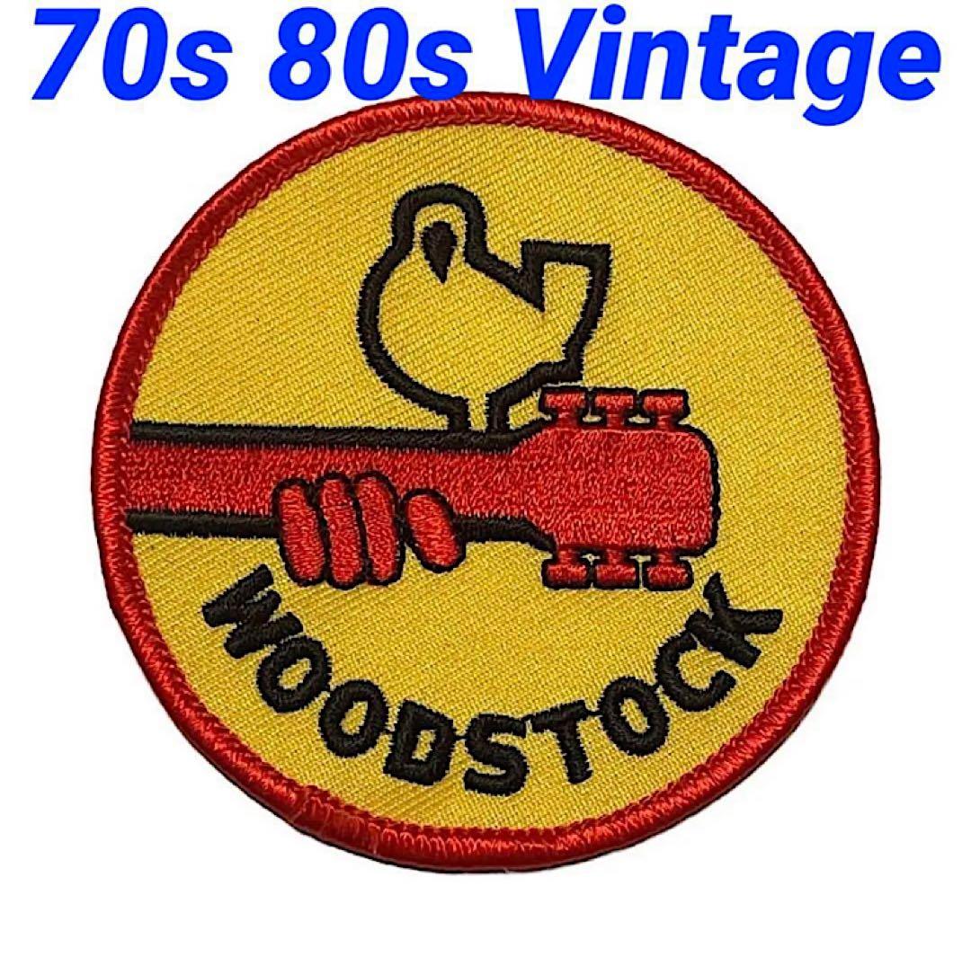 70s ビンテージ ウッドストックワッペン ヒッピー WOODSTOCKキムタク