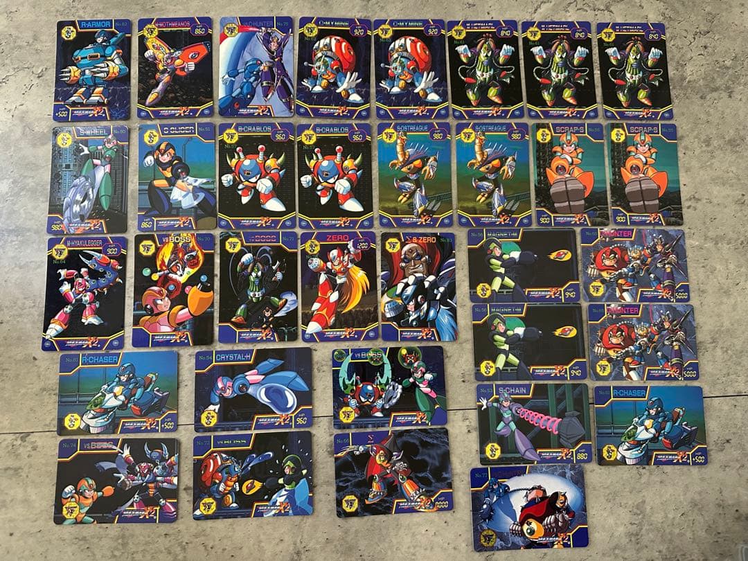 ロックマンX2 カードダス 34枚セット レトロ 1994 1995 当時物 - メルカリ
