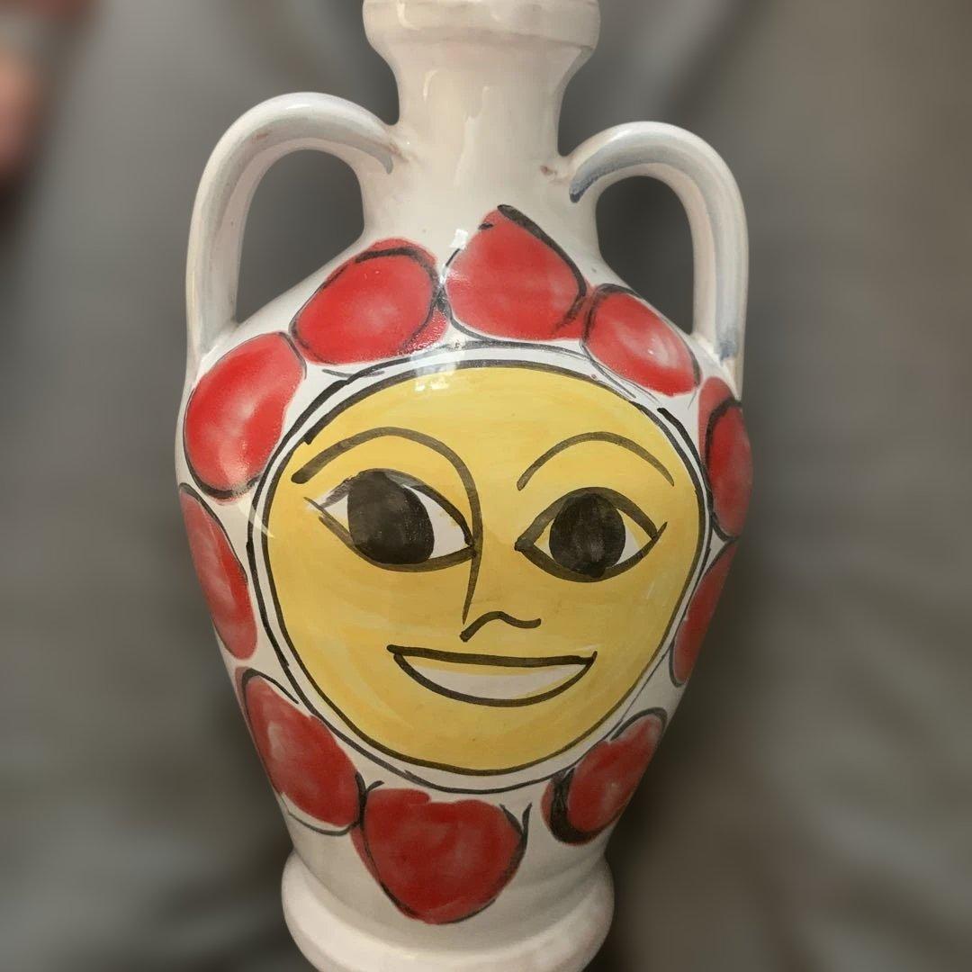 イタリア製　DESIMONE デシモーネ 陶器 / オブジェ　花瓶 イタリア製 輸入雑貨 シチリア 陶器 オブジェ 置物 小物入れ ポット