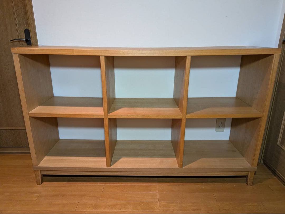 □送料込□無印良品 MUJI オープンシェルフ 2×3 タモ スタッキング棚収納