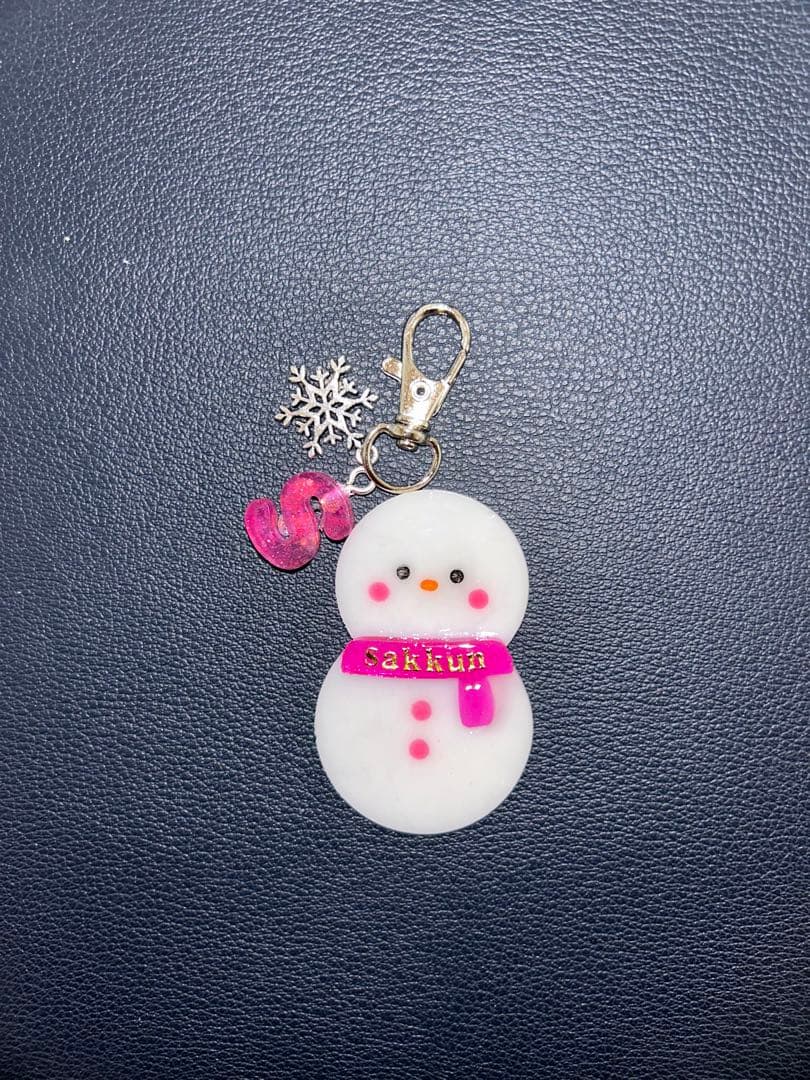オーダーページ】 スノーマン 9色 雪だるま チャーム 名入れ可