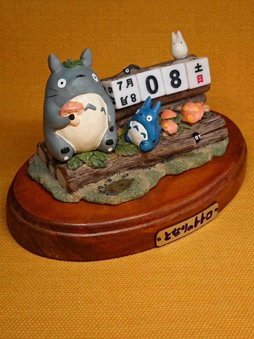 【美品】ジブリ　トトロ　カレンダー　置物　インテリア　工芸品　美術品　A1086 となりのトトロ ジブリ インテリア 置物 カレンダー 万年カレンダー