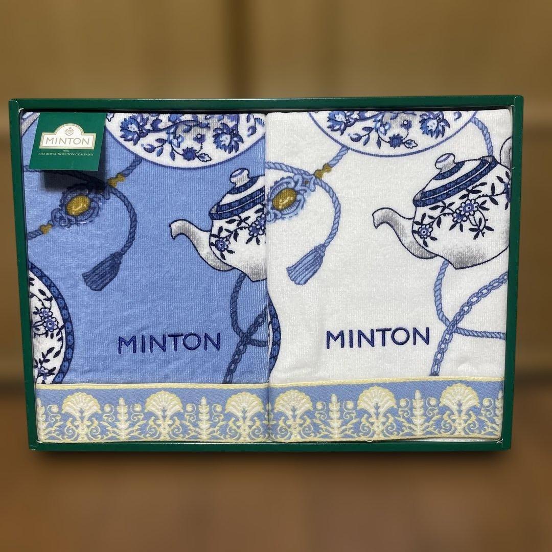 新品MINTONミントン*バスタオル2枚セット ブルー 白 - メルカリ