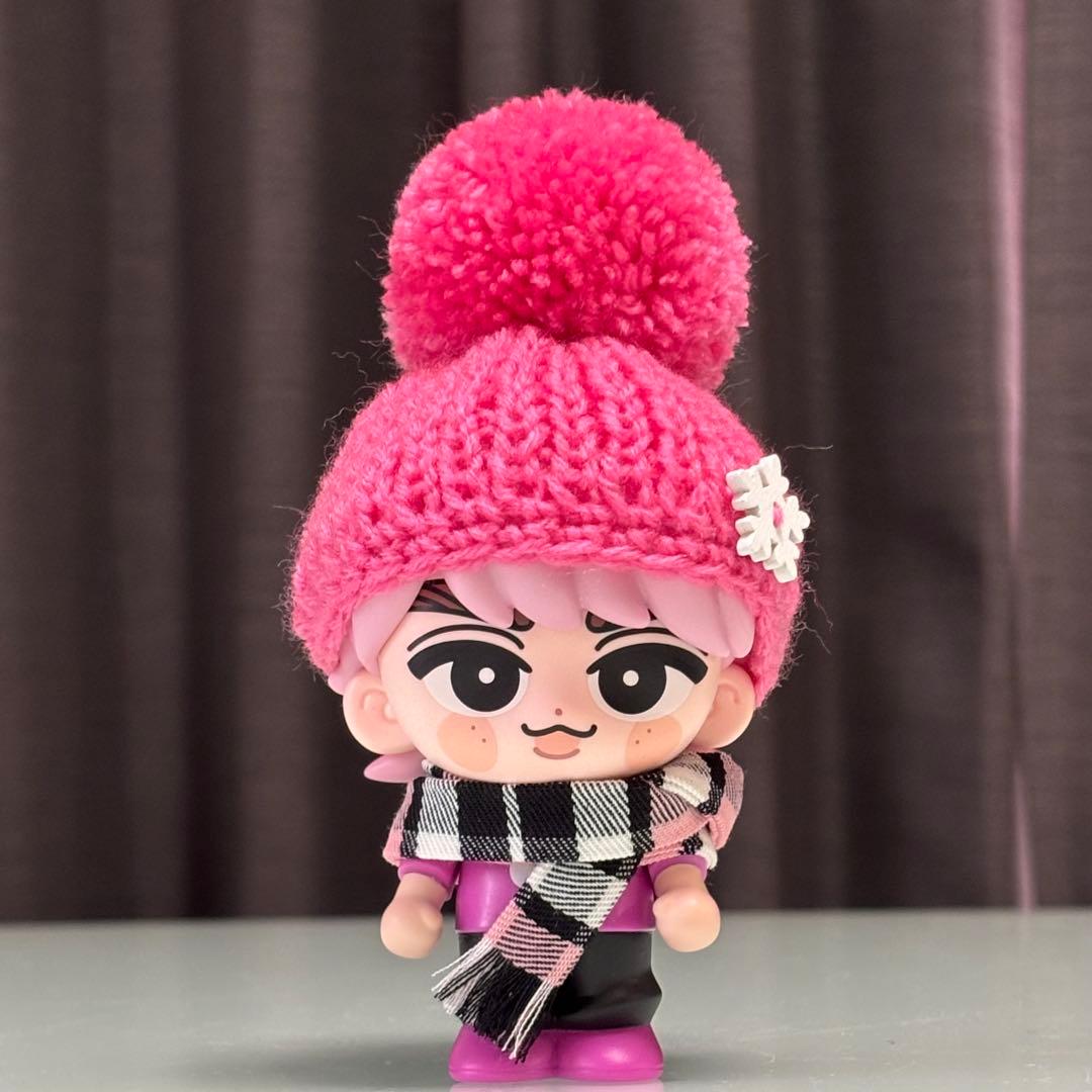 ソフビ すのチル ピンクニット帽 マフラー ぬい服 SnowMan - メルカリ