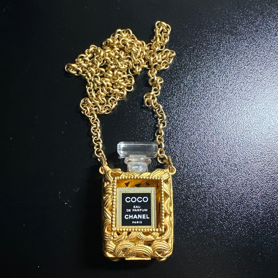シャネルCOCO香水 ネックレス シャネルネックレス CHANEL シャネル チェーンネックレス COCO 香水 パフューム ミニボトル