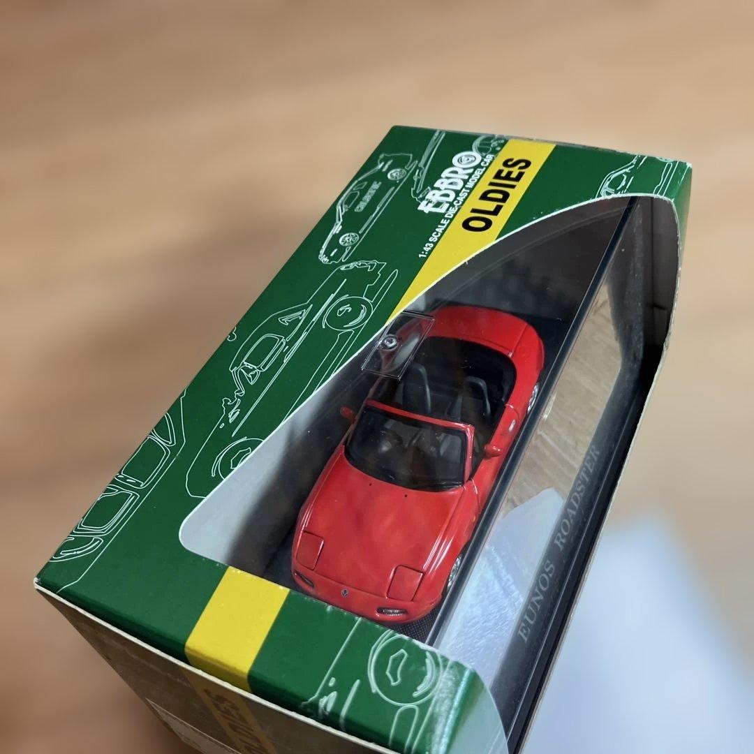 未使用】エブロ1/43ユーノスロードスター（赤） レッド メルカリ市限定