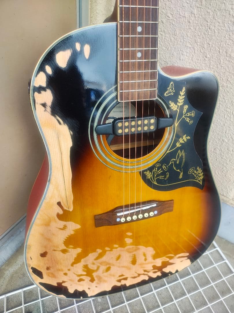 Epiphone AJ-220CEVS エイジング仕様｜ホールPU搭載エレアコ - メルカリ