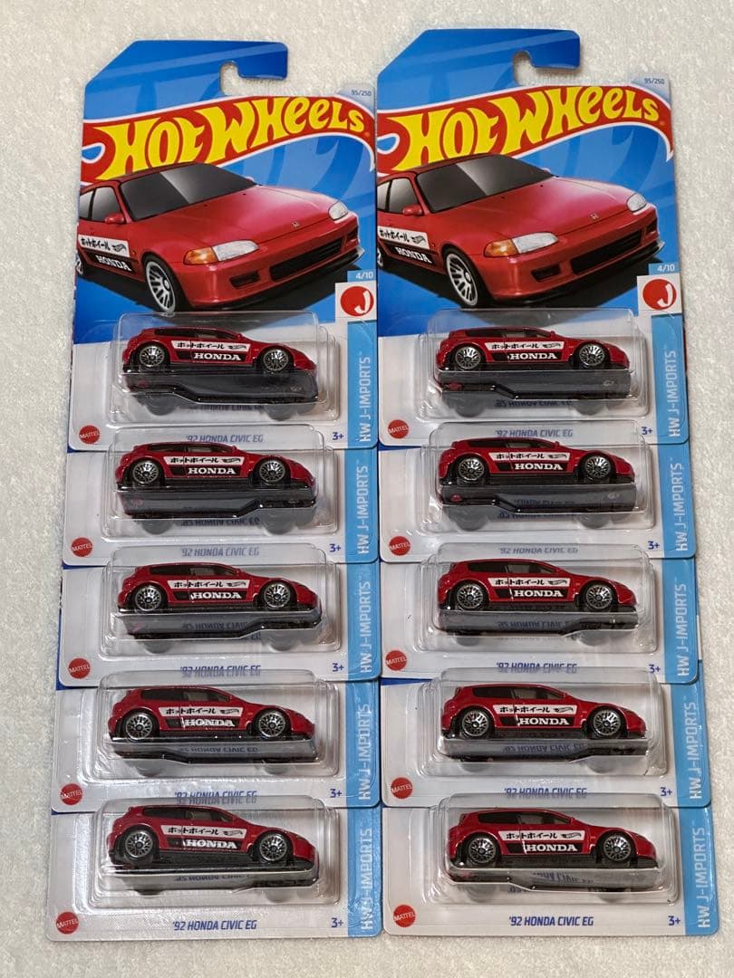 ホットウィール 92 HONDA CIVIC EG 10台 2024 🔥Hot Wheels 🛞 '92 Honda Civic EG , 4/10 J-Imports NEW #95