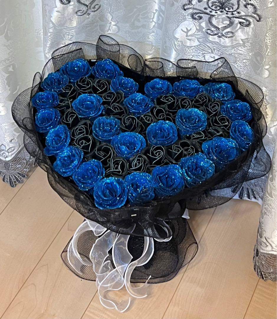 ハート形花束ソープフラワーロズ　卒業式 ソープフラワー ハートのアレンジ 1個 花束 誕生日 記念日 お礼 ギフト