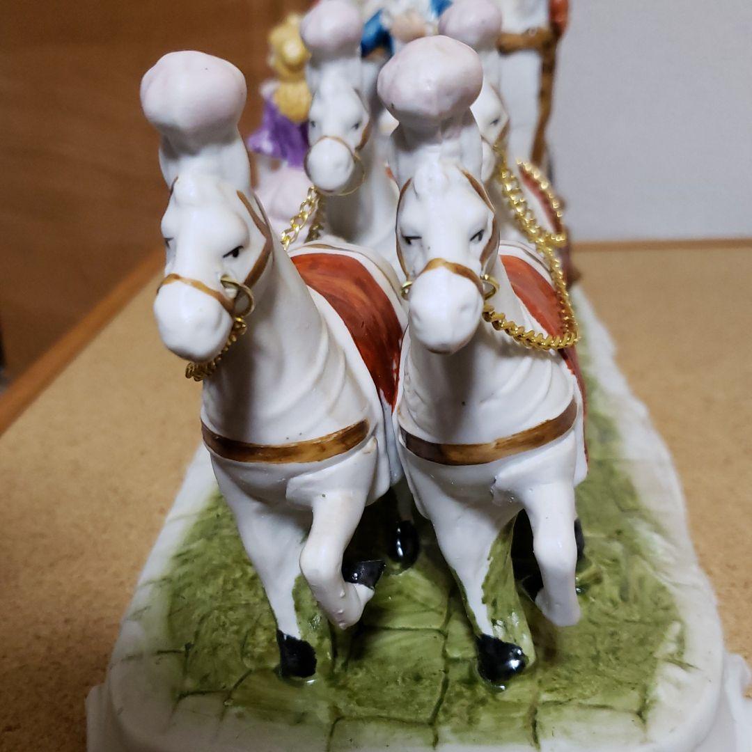 陶器 馬車 置物 アンティーク 貴婦人 馬車と貴婦人 - メルカリ