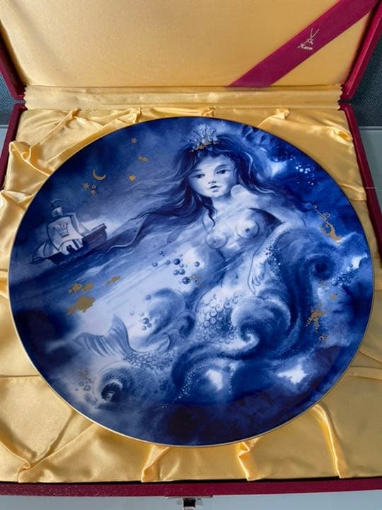103マイセンプレート3点「人魚姫」「菊」「三つ花」掛け皿 meissen未