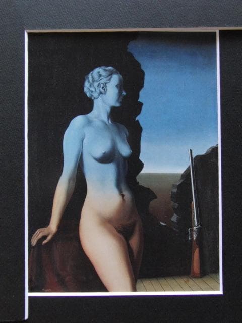 ルネ マグリット、【生命線】、新品高級額 額装付、年代物・希少画集画 ルネ・マグリット【生命線】 高級画集画、状態良好、新品高級額装付