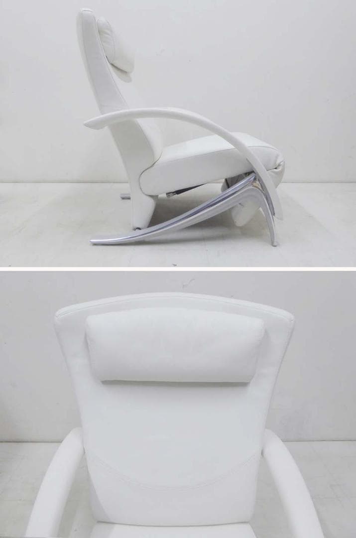 美品 □ロルフベンツ□定価70万円 3100 本革 リクライニングソファ-2