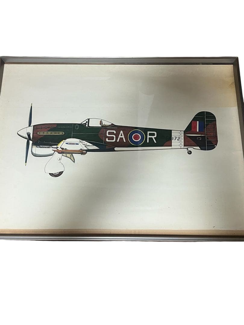 イギリス空軍主力レシプロ戦闘機「スピットファイア」のvectorイラスト画 第二次世界単線中に活躍したイギリス空軍主力レシプロ戦闘機