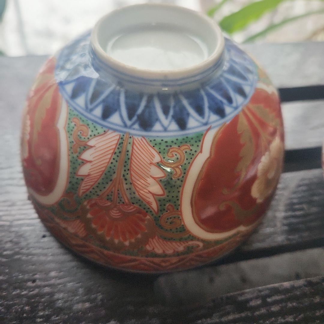 古伊万里 錦手 牡丹紋赤絵 蓋付き江戸時代 - メルカリ