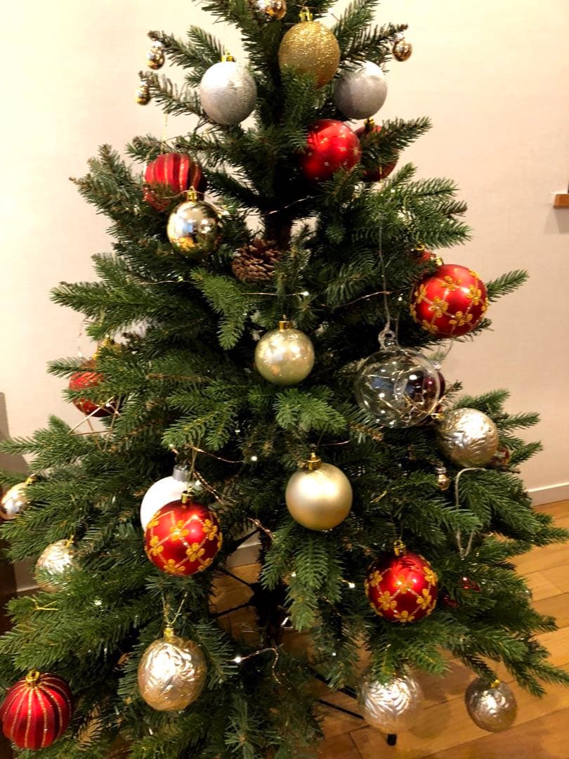 ACTUS アクタス クリスマスツリー 120cm 赤 金 銀 オーナメント
