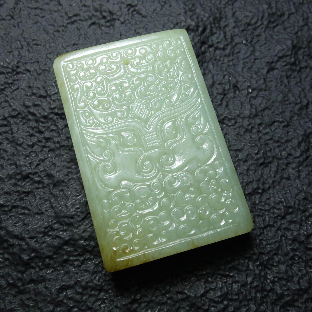 清時代 和田玉 玉牌 彫刻玉佩 天然石 中国古美術 時代物 C1A184 - メルカリ