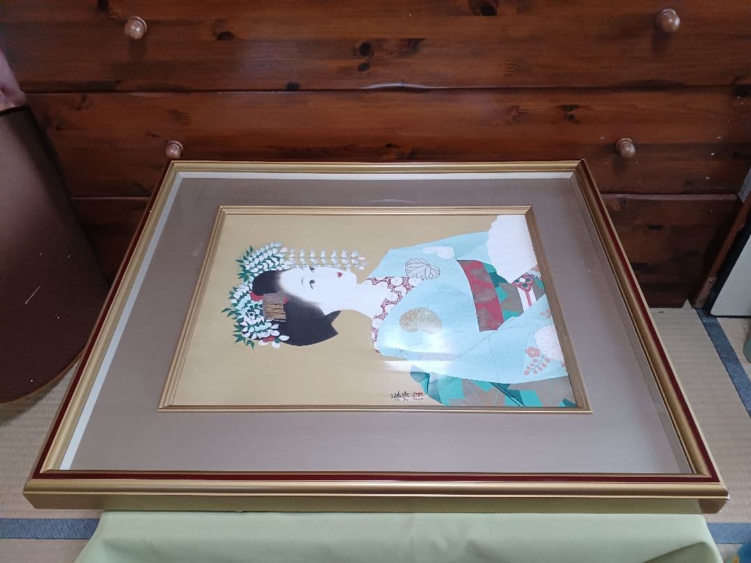◇加藤晨明 「舞妓」 手摺木版画 限定200部 彫師：文寿礼二 摺
