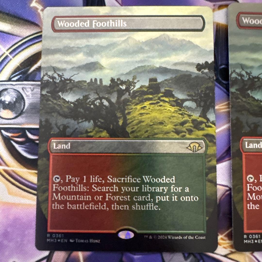 MTG ボーダーレス 樹木茂る山麓 英語Foil2枚