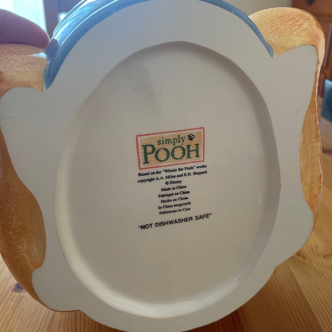 ディズニーSimply Pooh プーさん クッキージャー 陶器 キャニスター