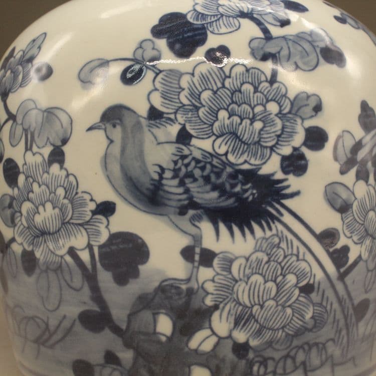 清光緒 鯖牡丹花蓋缶 景徳鎮 陶磁器 装飾品 工芸品美術品 置物 - メルカリ