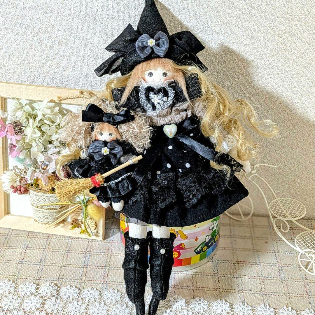ドールチャーム♡キーホルダー♡ハンドメイド♡カントリードール♡魔女