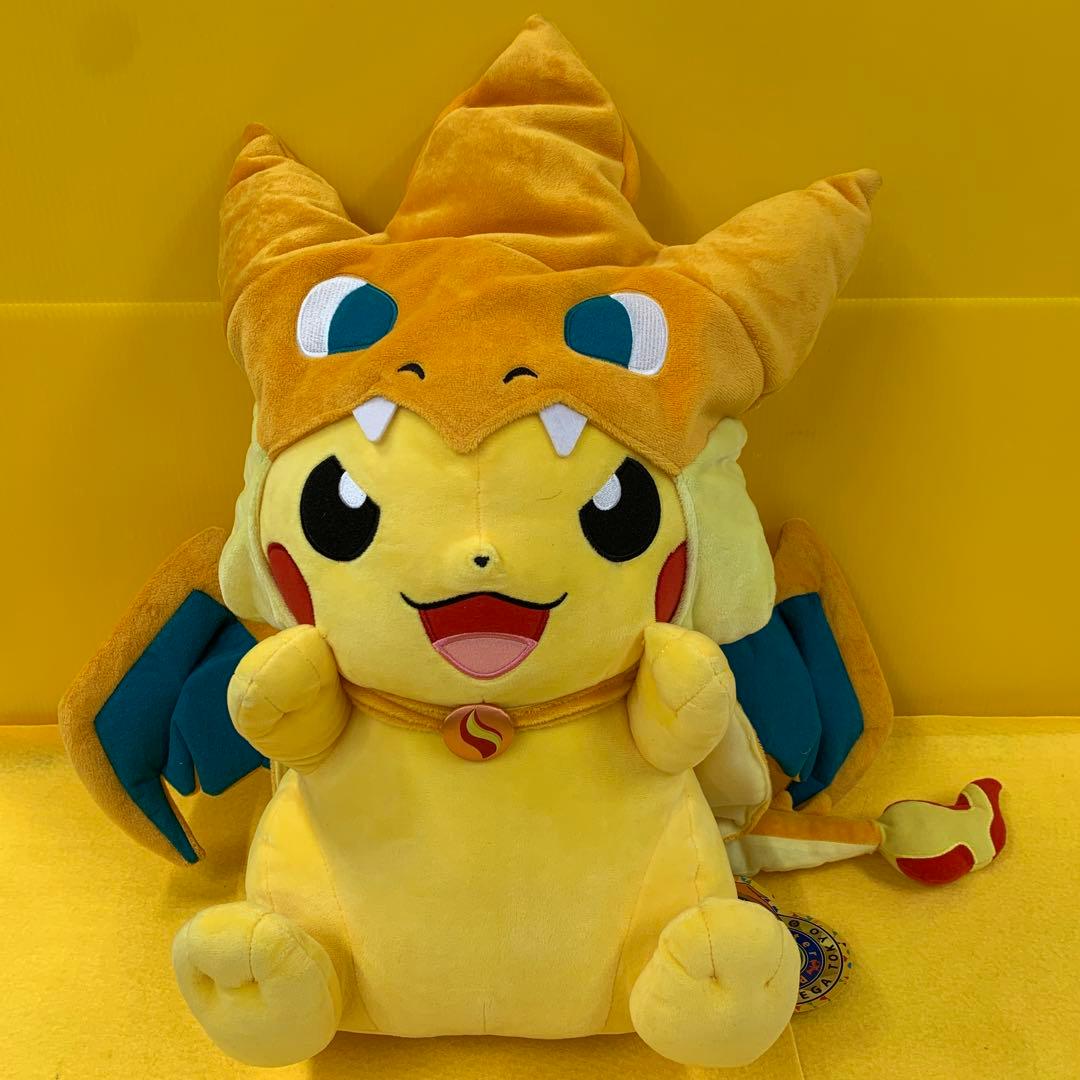 美品ピカチュウ ピカチュウ メガリザードンY Ver メガサイズぬいぐるみ