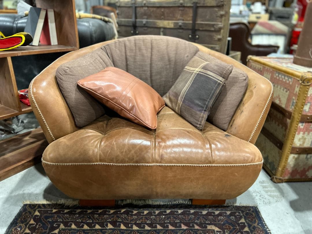 クラッシュゲート｜tabu｜オピアム / opium｜1Pレザーソファ｜シングル tabu OPIUM SOFA 1P / タブー オピアム 一人掛けソファー（L-1